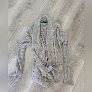 Verve Ami Light Gray Knit Cardigan